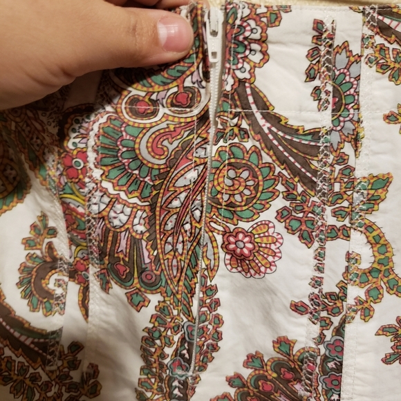 CAbi‎ Skirt Paisley A-Line Pleated Size 8 - Picture 8 of 8